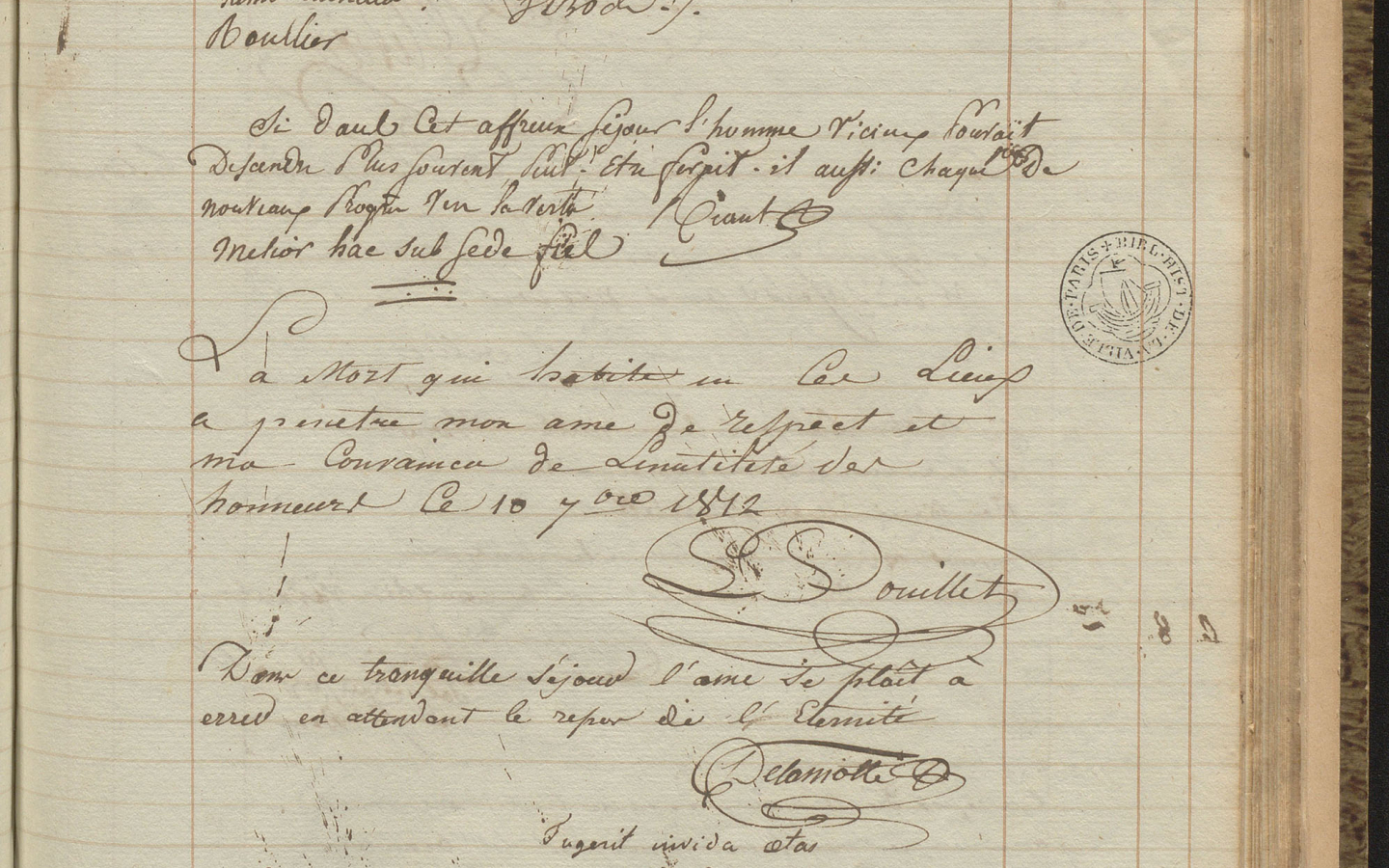 Registre des visiteurs